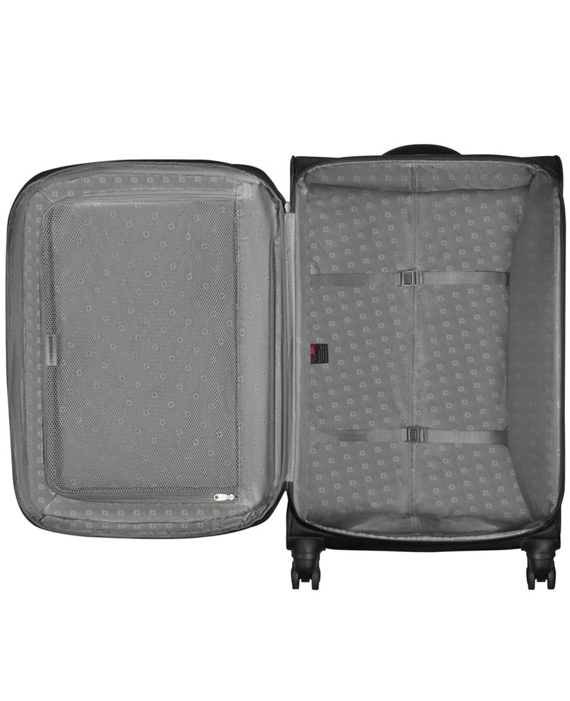 Wenger Vibrave Medium 68 Cm Softcase 4-Double Wheeled Expandable Check-In Luggage Trolley - Black - Image 3