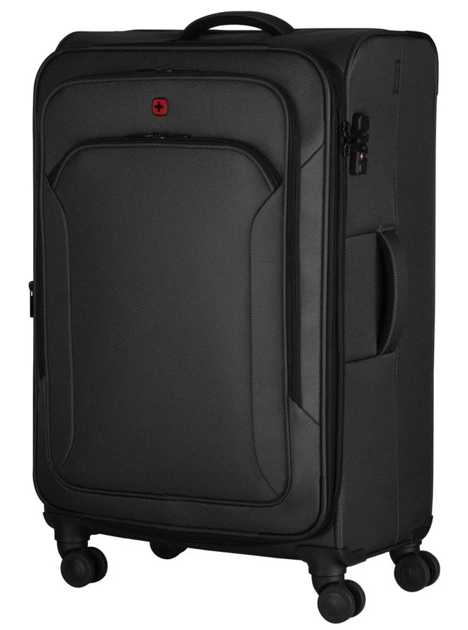 Wenger 68 Vibrave Medium 68 Cm Softcase 4-Double Wheeled Expandable Check-In Luggage Trolley - Black  | Best Price UAE