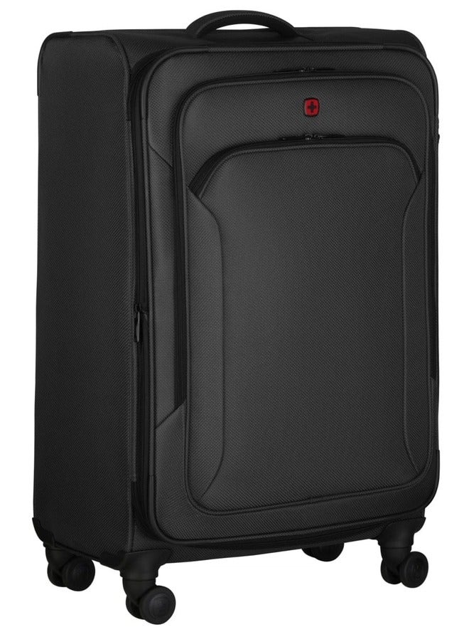Wenger Vibrave Medium 68 Cm Softcase 4-Double Wheeled Expandable Check-In Luggage Trolley - Black - Image 4