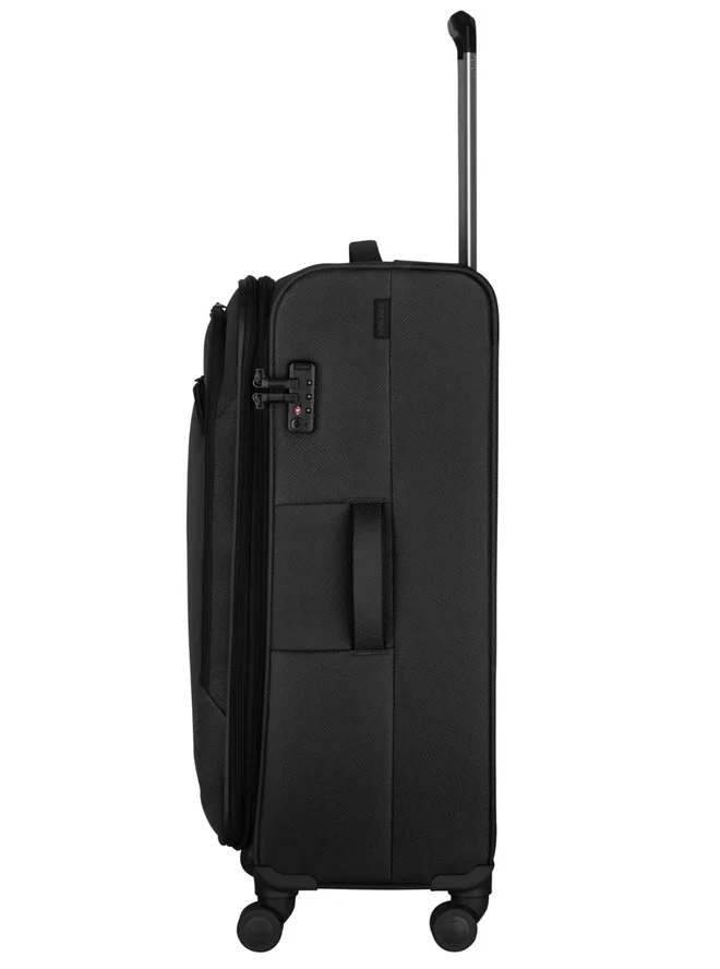 Wenger 68 Vibrave Medium 68 Cm Softcase 4-Double Wheeled Expandable Check-In Luggage Trolley - Black  | Best Price UAE
