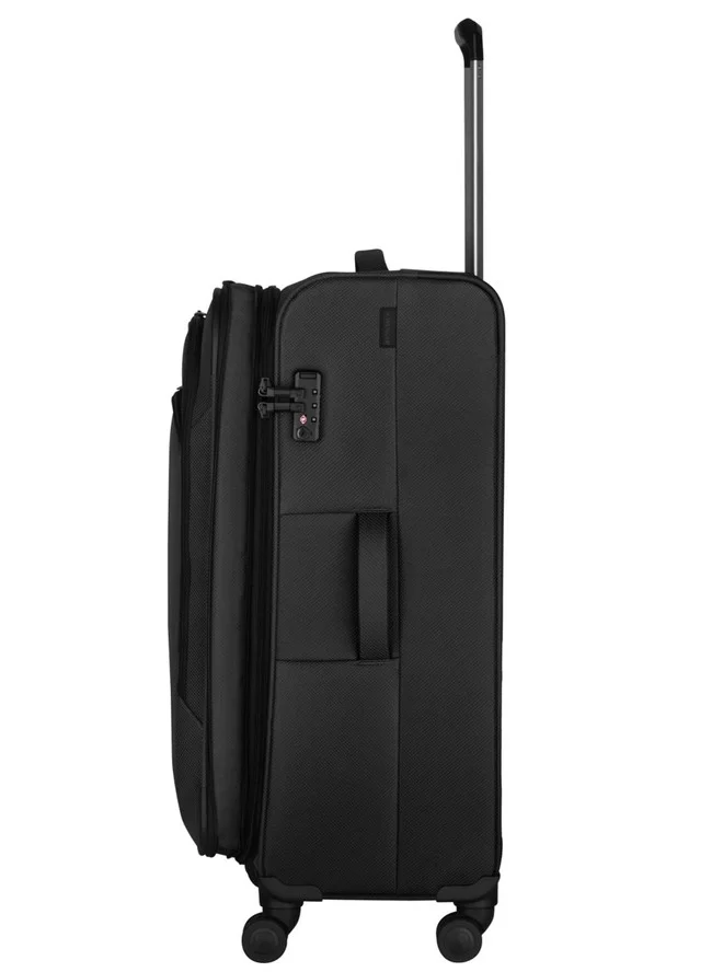 Wenger 68 Vibrave Medium 68 Cm Softcase 4-Double Wheeled Expandable Check-In Luggage Trolley - Black  | Best Price UAE