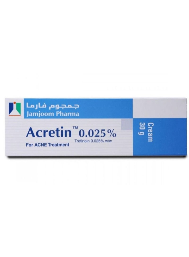 JAMJOOM PHARMA Acretin 0.025% Cream 30 gm  - Image 1