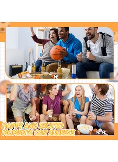 Civaner 100 Pieces Mini Stress Balls Sports Foam Balls Bouncy Foam Balls Including Basketball, Soccer Ball, Baseball, Football For Sports Party Favors Mini Footballs Party Favors  - Image 4
