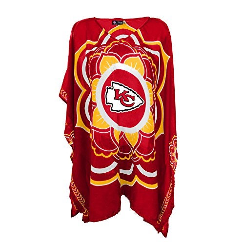 Littlearth Kansas City Chiefs NFL Sheer Caftan with Flower Design - Image 2