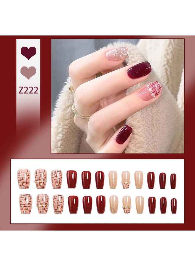 Customized Flash Wearable Nails, High-end Fake Nails, Ice-transparent Wearable Nail Art Patches, Hot Nail Art Patches, Finished Products
