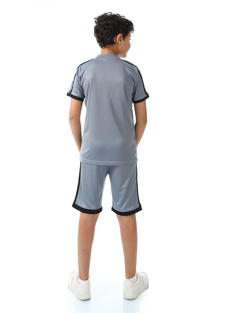 سيزار طقم رياضي أولادي مكون من تيشرت وشورت - Image 4