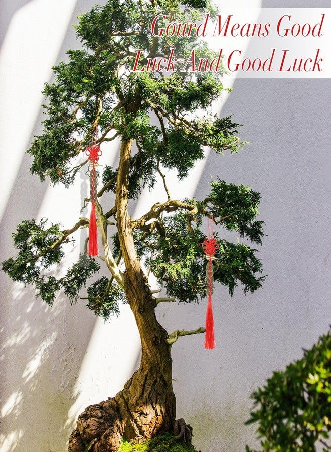 Qulkws 2PCS Chinese Knot Tassel, Feng Shui Good Luck Charms, Metal Gourd with 5 Coins Good Luck Gifts, Bring Wealth, Health and Peaceful for Cars, Furniture, Bags, Homes, and Offices - Image 4