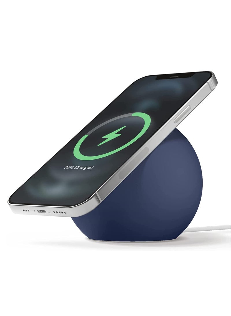 SYOSI - Suitable for MagSafe Charger Stand Magnetic Wireless Charger Storage Winder Charging Base Nonslip SpaceSaving Can Be Used as a Phone Holder Stand (Blue) - Image 1