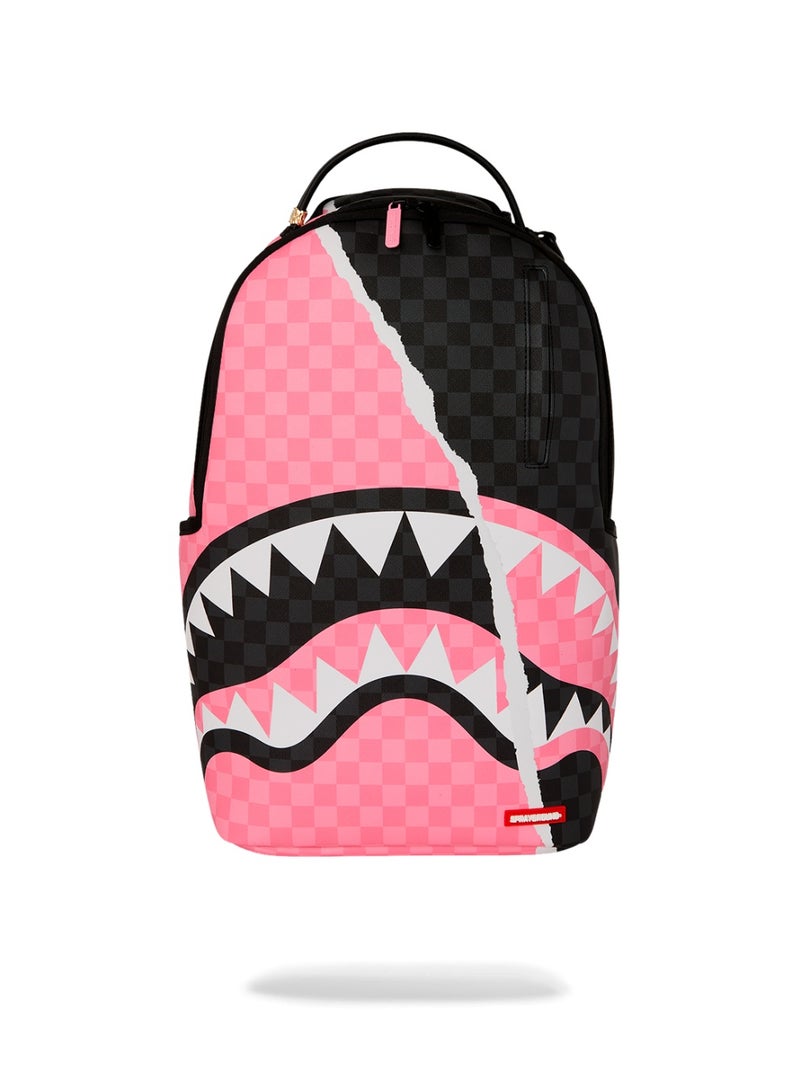SPRAYGROUND حقيبة ظهر بوردو وسوداء بتصميم تمزق - Image 1
