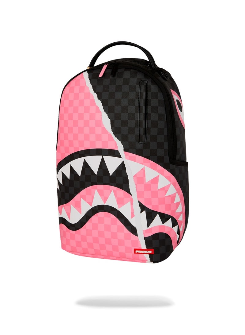 SPRAYGROUND حقيبة ظهر بوردو وسوداء بتصميم تمزق - Image 5