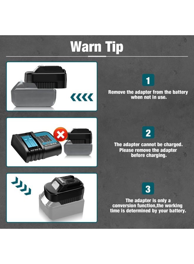 MAKBOS for Makita18V to for Makita 12V Li-ion Battery Adapter,for Makita 10.8V12V Cordless Power Tools,Adaptor for Makita BL1830 BL1850 Convert to for Makita BL1016 BL1021B BL1020B(not Include Battery) - Image 4
