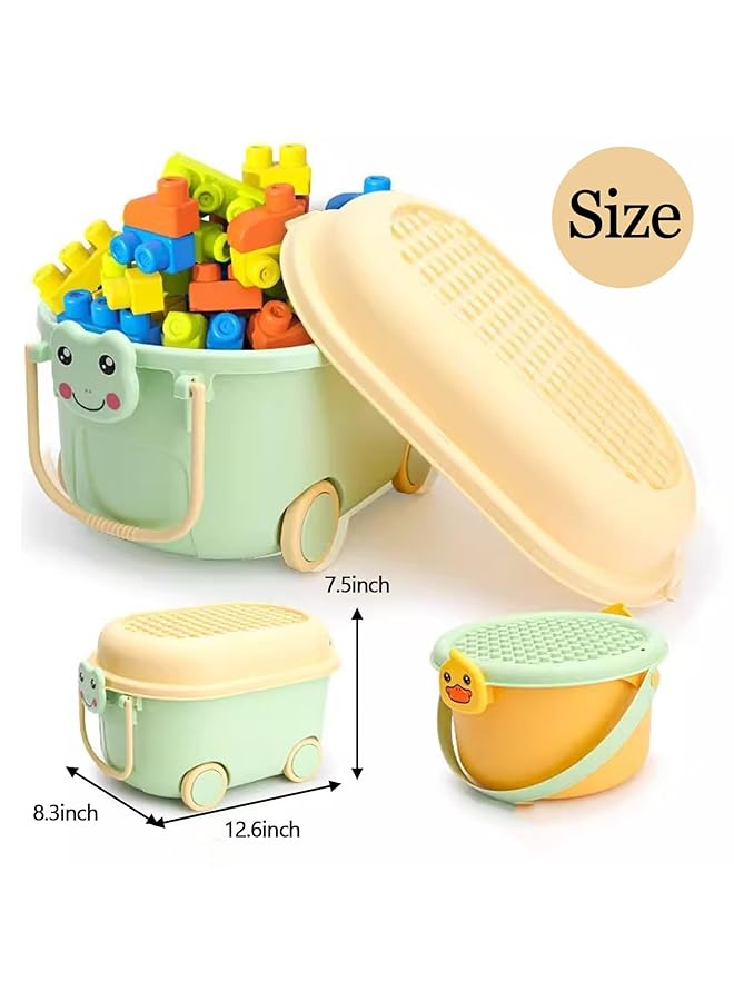 Top Stem Soft Building Block Set Soft Rubber Building Block Early Educational Toy Large Construction Puzzle Toys For Toddler Can Be Boiled And Bitten For Baby 1 3 Years Old (55Pcs + Train) - Image 2
