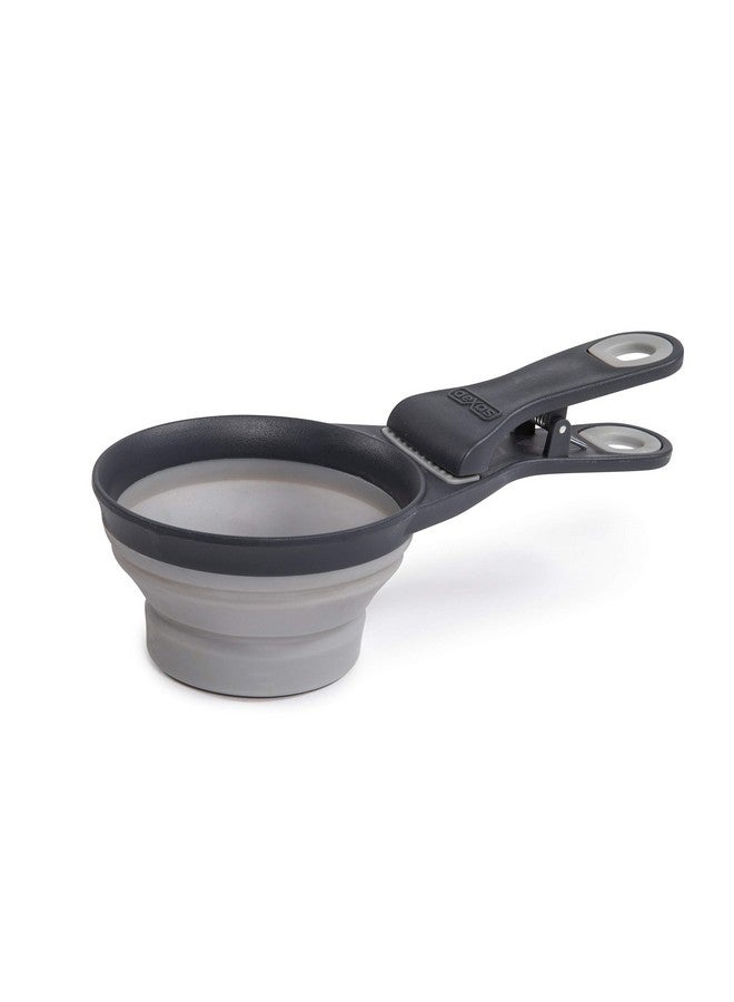 Dexas Pets Collapsible Klipscoop Collapsible Dry Dog Food Scoop And Dog Food Bag Clip, 1 Cup Capacity, Light Gray (Pw660432429) - Image 1