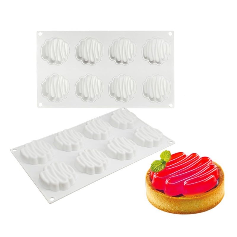 mostsom Silicone Mold Chocolate Decorating Mould DIY Cake Mousse Molds Baking Accessories Reusable Tools Wave Shape F_116X 68X06inch - Image 2