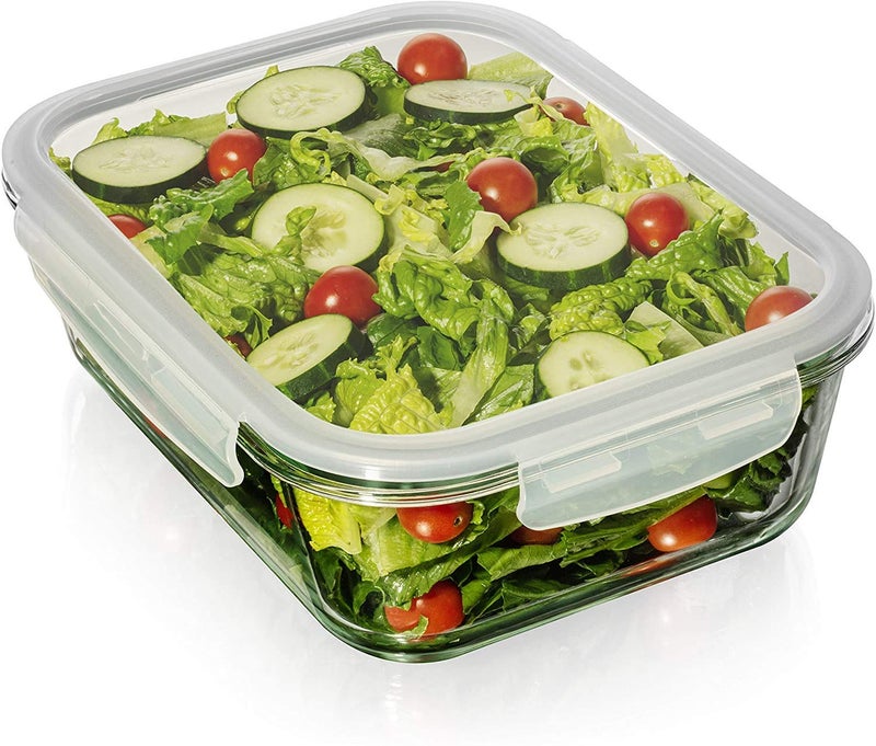 ARUZEN® - [8-Pack,400 ML]Glass Meal Prep Containers, Glass Food Storage Containers,Airtight Glass Lunch Containers with Lids - BPA-Free Microwave, Oven, Freezer and Dishwasher - Image 2