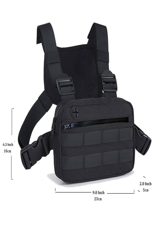 Muserise Outdoor Chest Bag For Men, EDC Chest Pack With Built-In Phone Holder, Lightweight Chest Rig Pouch - Image 3