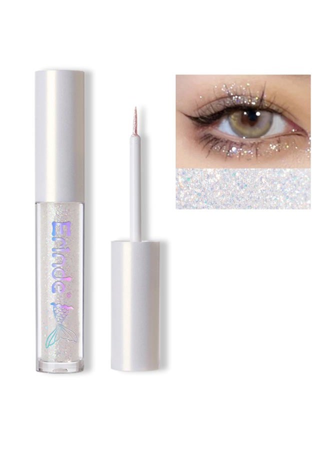 Erinde ظلال عيون سائلة لامعة وكحل، مكياج كوري، قطرة دمعة، لامع معدني، خفيف الوزن، مقاوم للماء وطويل الأمد، لاصق لامع فضفاض لمكياج عيون لامعة كريستالية لعيد الميلاد، لامع ملون - Image 1