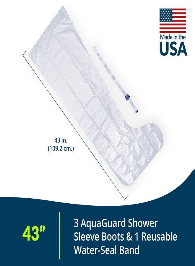 AquaGuard TIDI AquaGuard Boot - Shower Protection Boot with Water-Seal Band - Leg Cast Cover - 3 Boots and 1 Water-Seal Band per Package - Home Medical Supplies (50017-RPK) - Image 2
