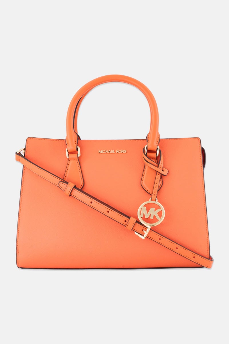 Michael Kors Women Brand Logo Cross Body Bag 22 ,5 H x 30 L x 9 W cm, Orange  - Image 3