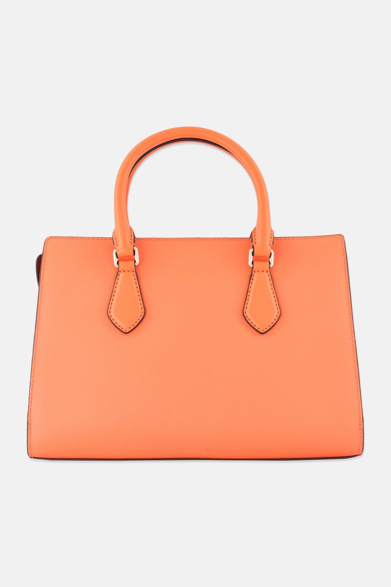 Michael Kors Women Brand Logo Cross Body Bag 22 ,5 H x 30 L x 9 W cm, Orange  - Image 4