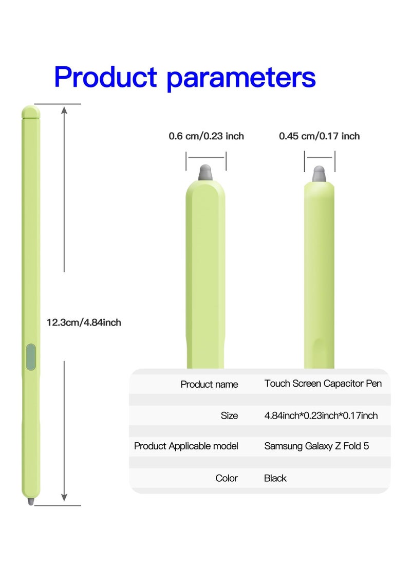 SOLARAE Z Fold 5 Stylus Pens Compatible for Samsung Galaxy Z Fold5 Slim Pen, New Compact Stylus Pens, Slim 1.5mm Pen Tip, 4,096 Pressure Levels +Tips/Nibs (Green) - Image 4