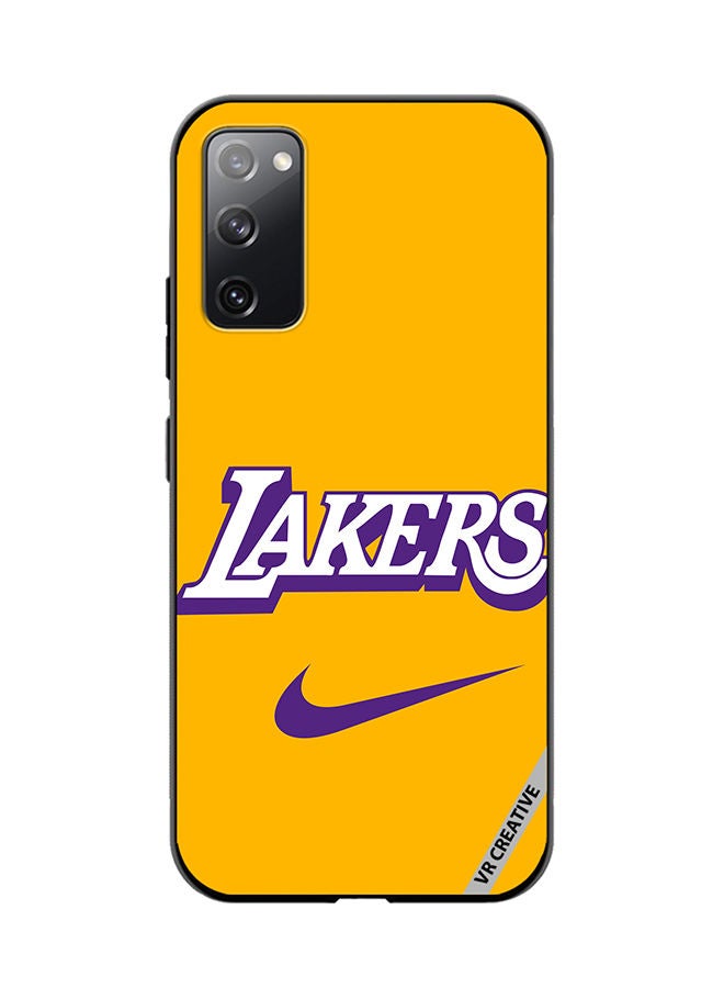 VR CREATIVE Protective Case Cover For Samsung Galaxy S20 FE 5G Lakers Design Multicolour - Image 1