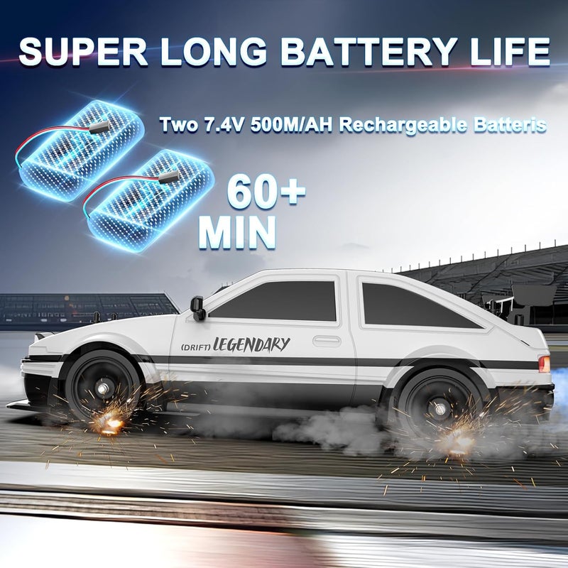 Desdoni Remote Control Drift Car 1:16 Scale 4WD 18KM/H with LED Lights and Spray - Image 4