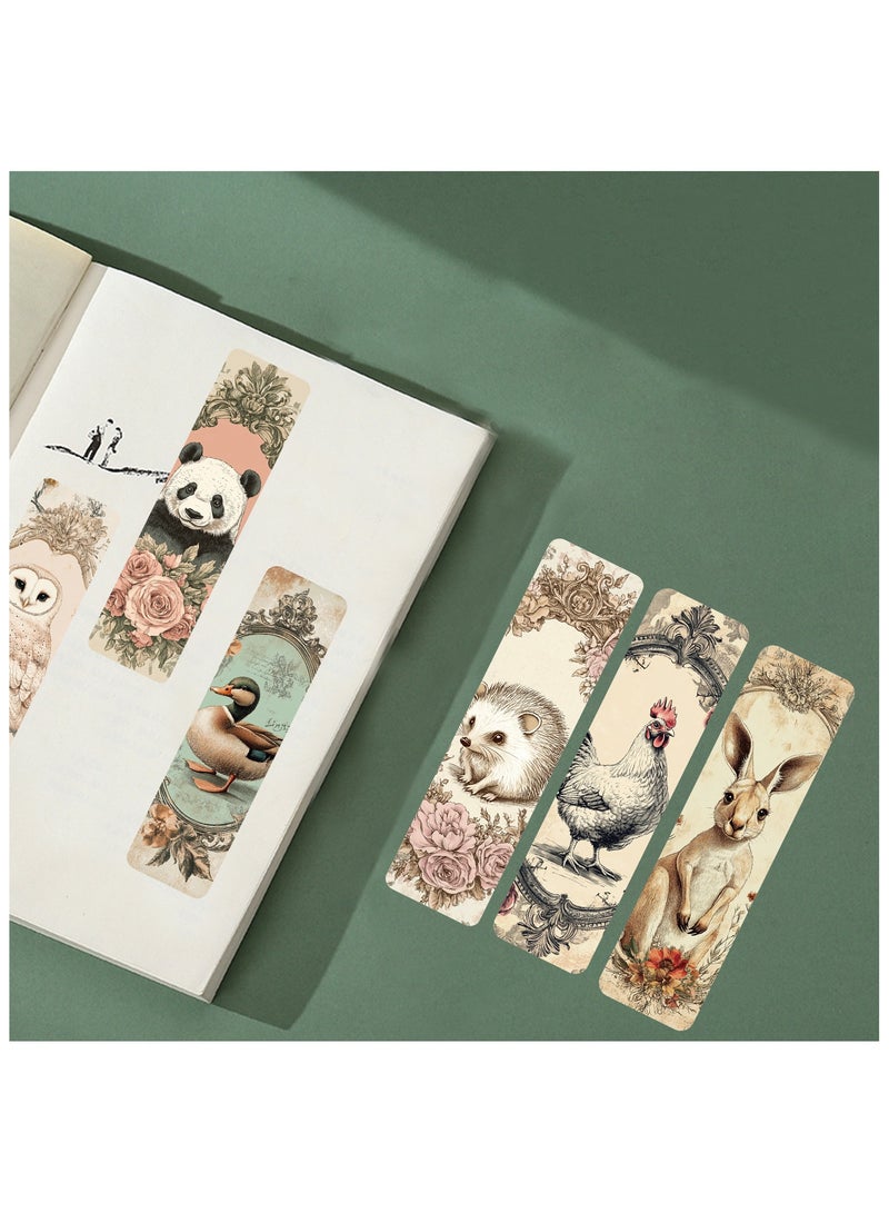 30 قطعة من علامات الكتب الورقية بموضوعات حيوانات لطيفة للبالغين والأطفال علامات كتب حيوانات فريدة للطلاب والمعلمين والمدرسة والمكتب المنزلي وعشاق القراءة - Image 5