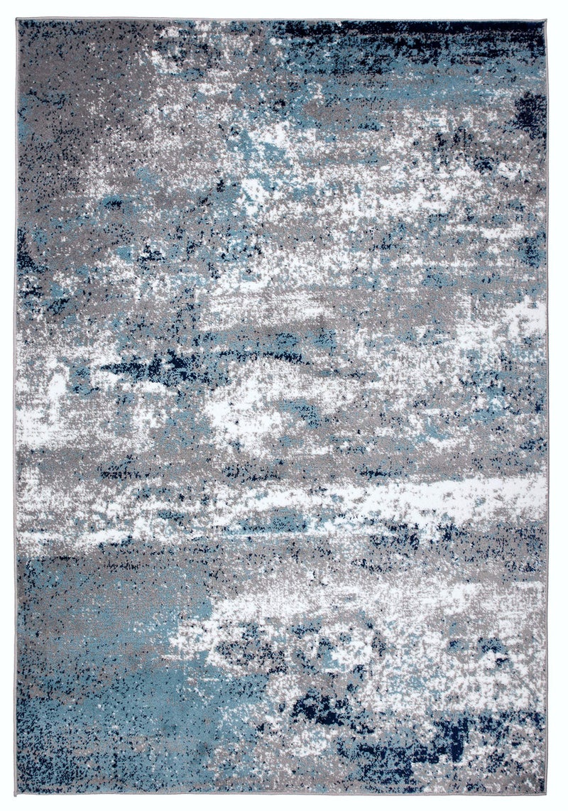 Rugshop Modern Distressed Blue Abstract Area Rug Bohemian Inspired Watercolor for Living Room, Dining Room and Office 7'10" x 10' - Image 2