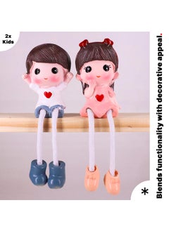 ELEGANT LIFESTYLE ELEGANT LIFESTYLE Sweet Love Hanging Legs Statues for Car Table Living Room Decor 12 cm RedPeachMulti Resin Contemporary  - Image 3