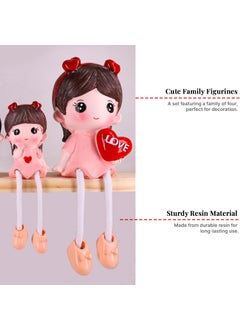 ELEGANT LIFESTYLE ELEGANT LIFESTYLE Sweet Love Hanging Legs Statues for Car Table Living Room Decor 12 cm RedPeachMulti Resin Contemporary  - Image 4