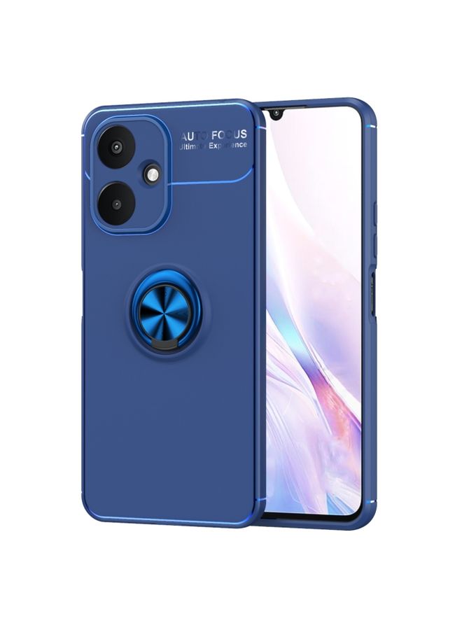 Case Cover For Xiaomi Redmi 13C 5G Metal Ring Holder TPU Phone Case Blue