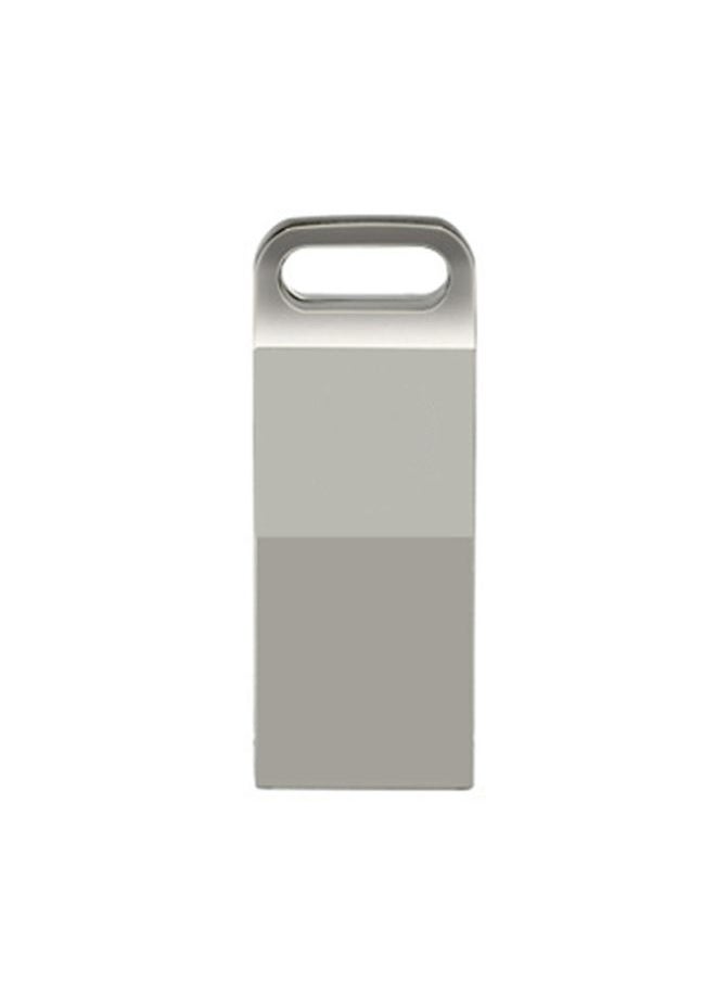 BURAQ JHQG1 Step Shape Metal High Speed USB Flash Drives, Capacity: 64GB(Silver Gray)  - Image 1