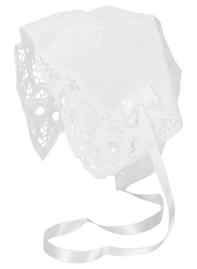 Simply Charming Battenburg Baby Linen Keepsake Bonnet - Made in USA - Image 1