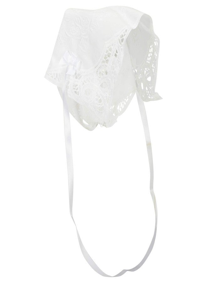 Simply Charming Battenburg Baby Linen Keepsake Bonnet - Made in USA - Image 2