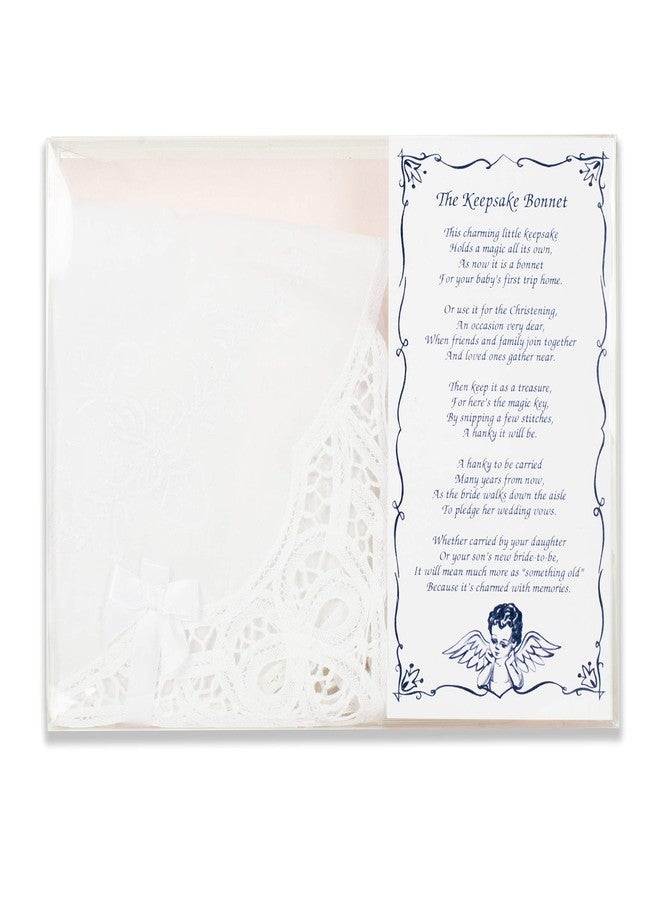 Simply Charming Battenburg Baby Linen Keepsake Bonnet - Made in USA - Image 5