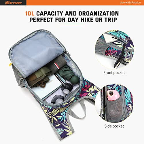 SKYSPER Small Daypack 10L Hiking Backpack Packable Lightweight Travel Day Pack for Women Men - Image 4