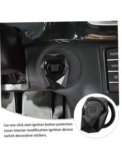 Excefore Car Engine Start Button Cover, Car Start Button Covers Key Ignition Cover Car Bling Ring Sticker Cap Ignition Accessories car Sticker fire Cover Iron Universal  - Image 4