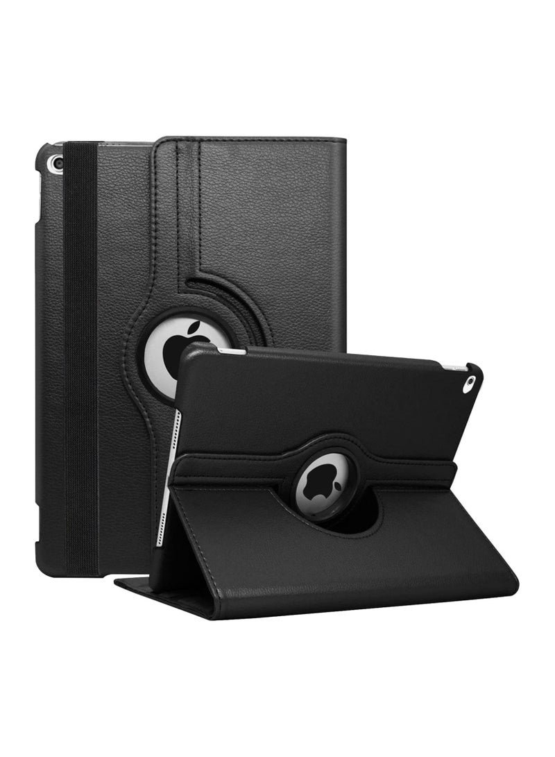 ATECH Rotating Protective Case For iPad 9.7 2018 2017 / iPad Air 2 Case - 360 Degree Rotating Stand Protective Cover with Auto Sleep Wake for iPad 9.7 inch (6th Gen, 5th Gen) iPad Air 2/ iPad Air 5/6 Black - Image 1