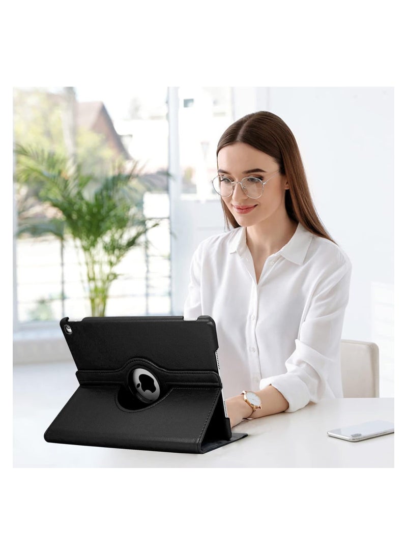 ATECH Rotating Protective Case For iPad 9.7 2018 2017 / iPad Air 2 Case - 360 Degree Rotating Stand Protective Cover with Auto Sleep Wake for iPad 9.7 inch (6th Gen, 5th Gen) iPad Air 2/ iPad Air 5/6 Black - Image 5