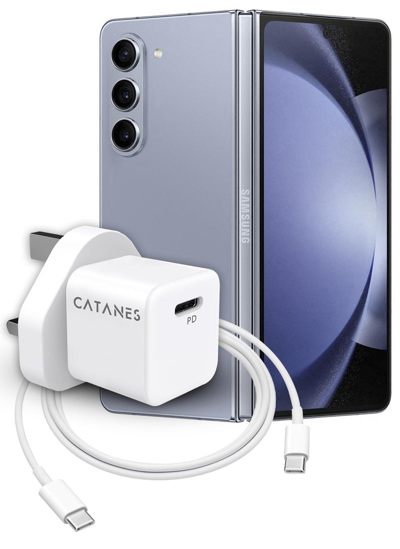25W Fast Adapter Type C 3Pins with 1m Cable Type C for Samsung Galaxy Z fold 6 and Galaxy Z fold 5 / White