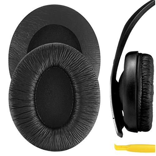 Geekria QuickFit Replacement Ear Pads for Sennheiser HD202, HD202S, HD212, HD437, HD447, PX360, HD203, HD212-Pro, EH150, EH250, HD62-TV Headphones, Ear Cushions with Video Guide (Black) - Image 1