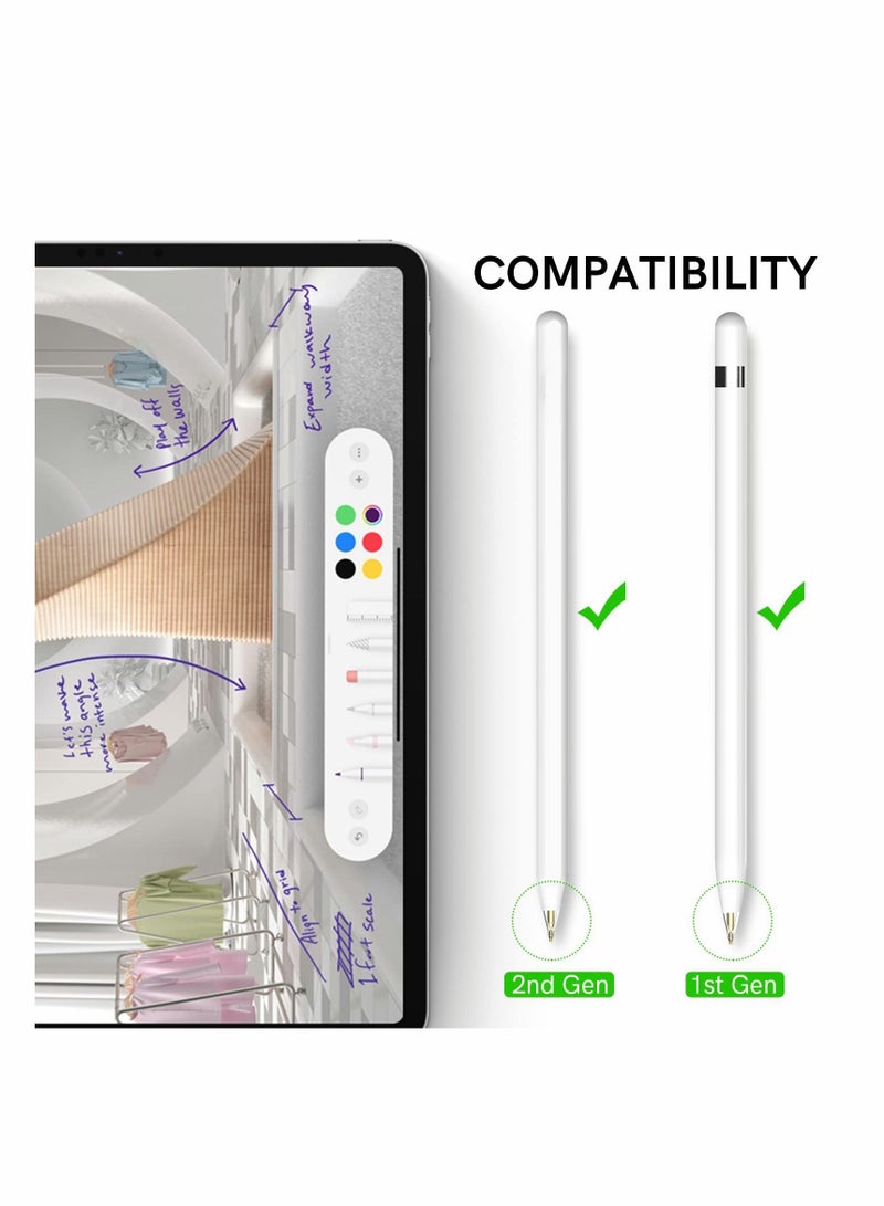 NIBEMINENT Replacement Tips for Apple Pencil, 2 Pack Compatible with Pencil 2nd Gen and 1st Gen, No Wear Out Fine Point Precise Control Pen Like Nibs (Clear 1.8mm) - Image 2