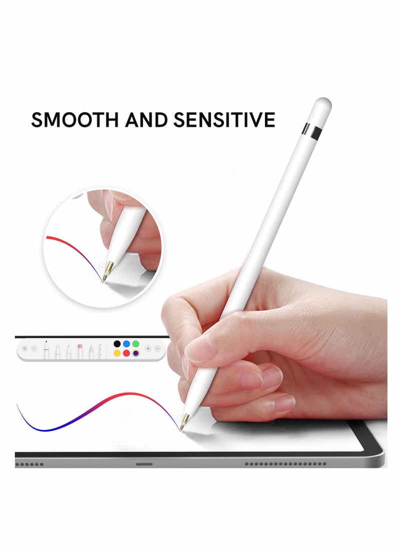 NIBEMINENT Replacement Tips for Apple Pencil, 2 Pack Compatible with Pencil 2nd Gen and 1st Gen, No Wear Out Fine Point Precise Control Pen Like Nibs (Clear 1.8mm) - Image 5