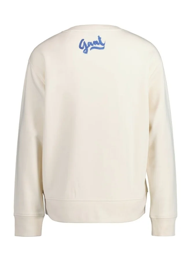 GANT Gant Scenery Print Crew Neck Sweatshirt