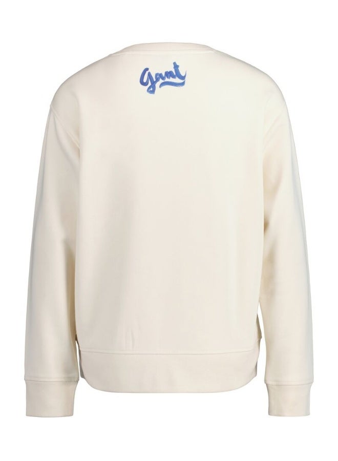 غانت Gant Scenery Print Crew Neck Sweatshirt - Image 2