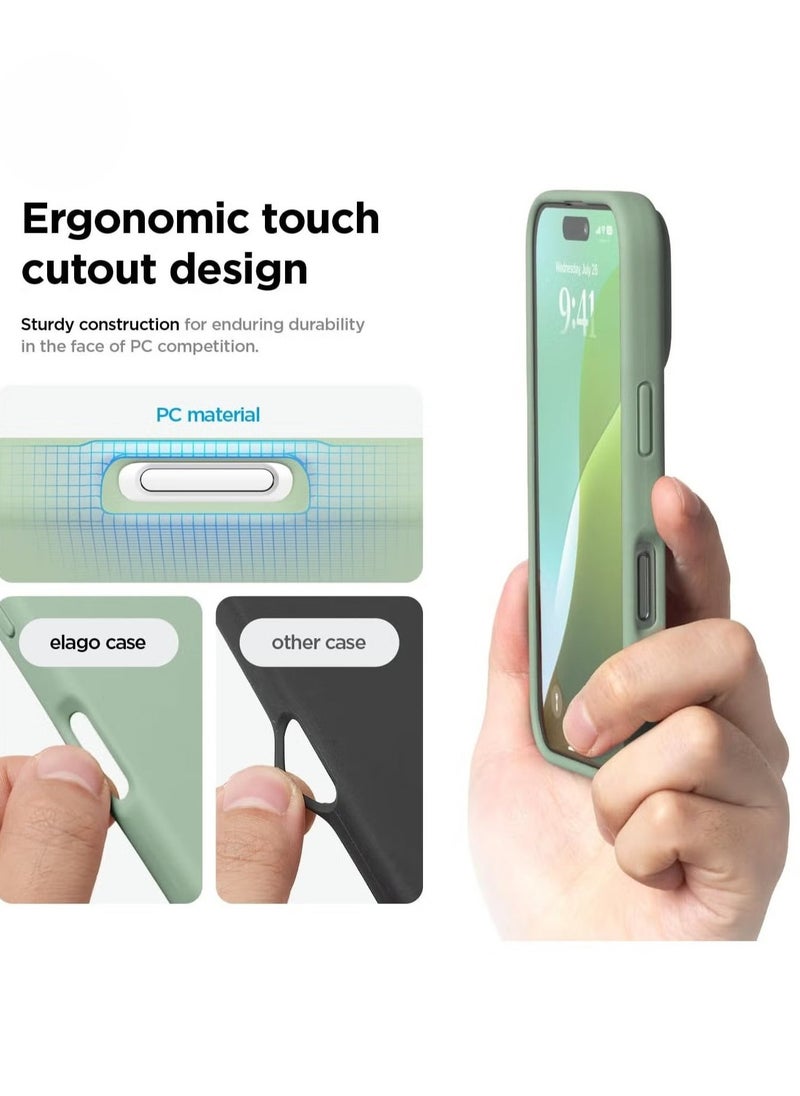 Raxoom Calke Green iPhone 16 Pro Case â€“ Slim Shockproof Full Body Protection with Soft Microfiber Lining, Scratch-Resistant - Image 5