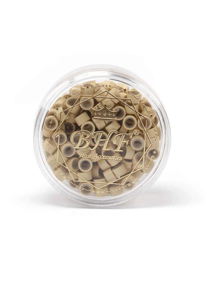 BHF 200Pcs Beads Silicone Aluminium Micro Nano Rings 5.0X3.0X3.0 Mm Lined For I Tip/Nano Hair Extensions Tool Beads (Blonde Color) - Image 3