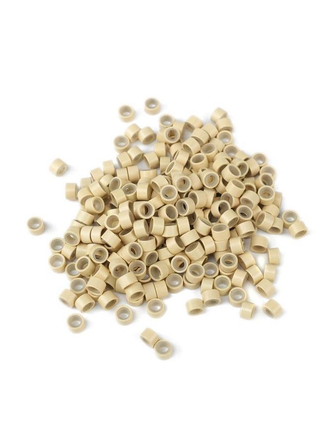 BHF 200Pcs Beads Silicone Aluminium Micro Nano Rings 5.0X3.0X3.0 Mm Lined For I Tip/Nano Hair Extensions Tool Beads (Blonde Color) - Image 4