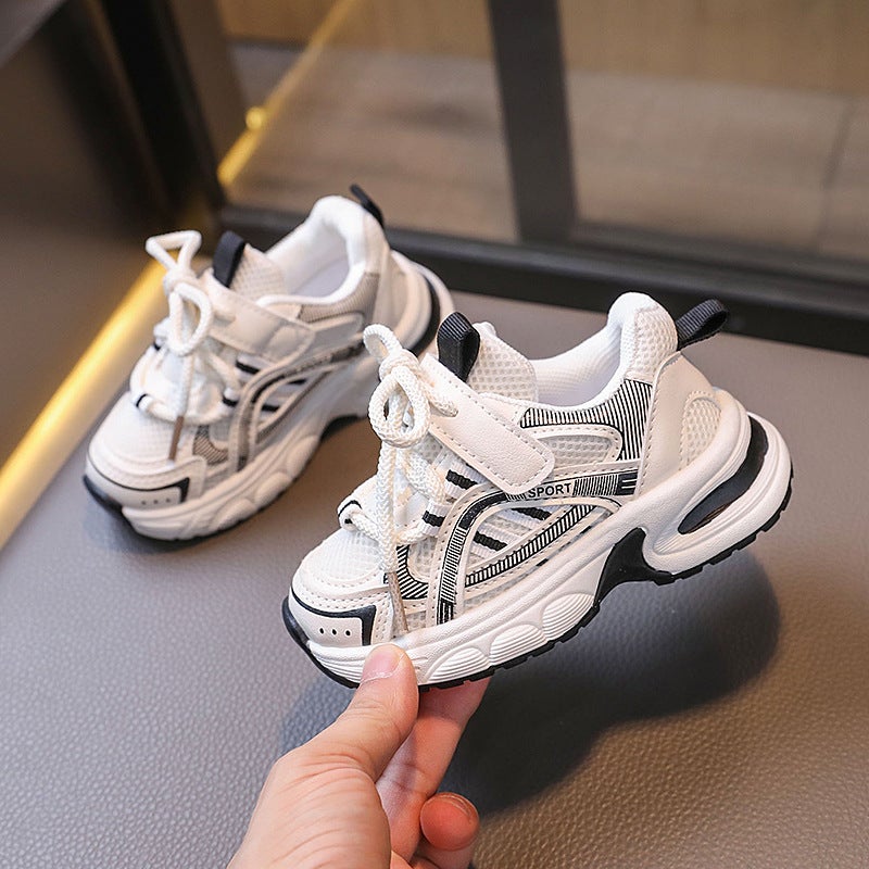 Kids Sneakers Fashionable Mesh Breathable Noirnoir 